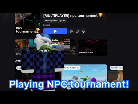 Playing NPC Tournament on Roblox!