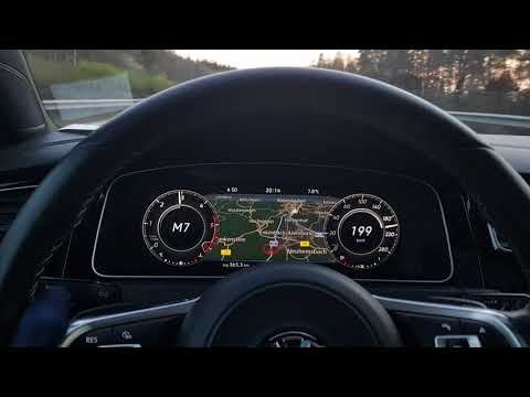 2019 VW GOLF 7 GTD 2.0 TDI 184 HP 0-243 km/h TOP SPEED & TEST ACCELERATION ON AUTOBAHN
