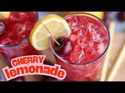 How To Make Easy CHERRY Lemonade 🍒🍋 (Natural)