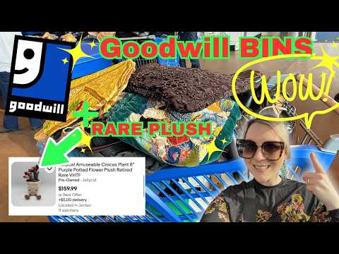 Goodwill BINS Gives ➡️32 POUNDS⬅️Thrift With Me For Handbags | Shoes | FUNKY CLOTHES + RARE PLUSH!