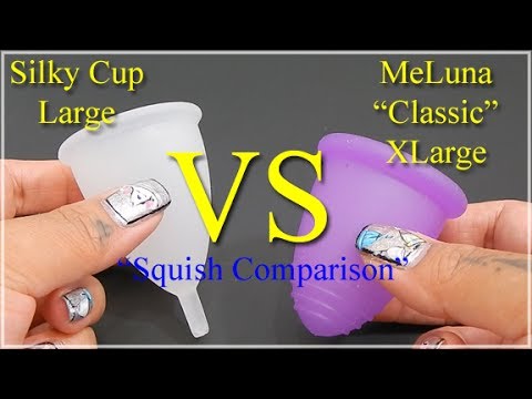Silky Cup Lg vs MeLuna XL Classic "Squish" - Menstrual Cups
