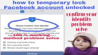 how to temporary locked Facebook account unlocked | TECHNICAL GOOGLE | new trick 2019