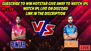 IPL LIVE PUNJAB  VS MUMBAI | SUBSCRIBE TO WIN HOTSTAR PREMIUM TO WATCH IPL LIVE