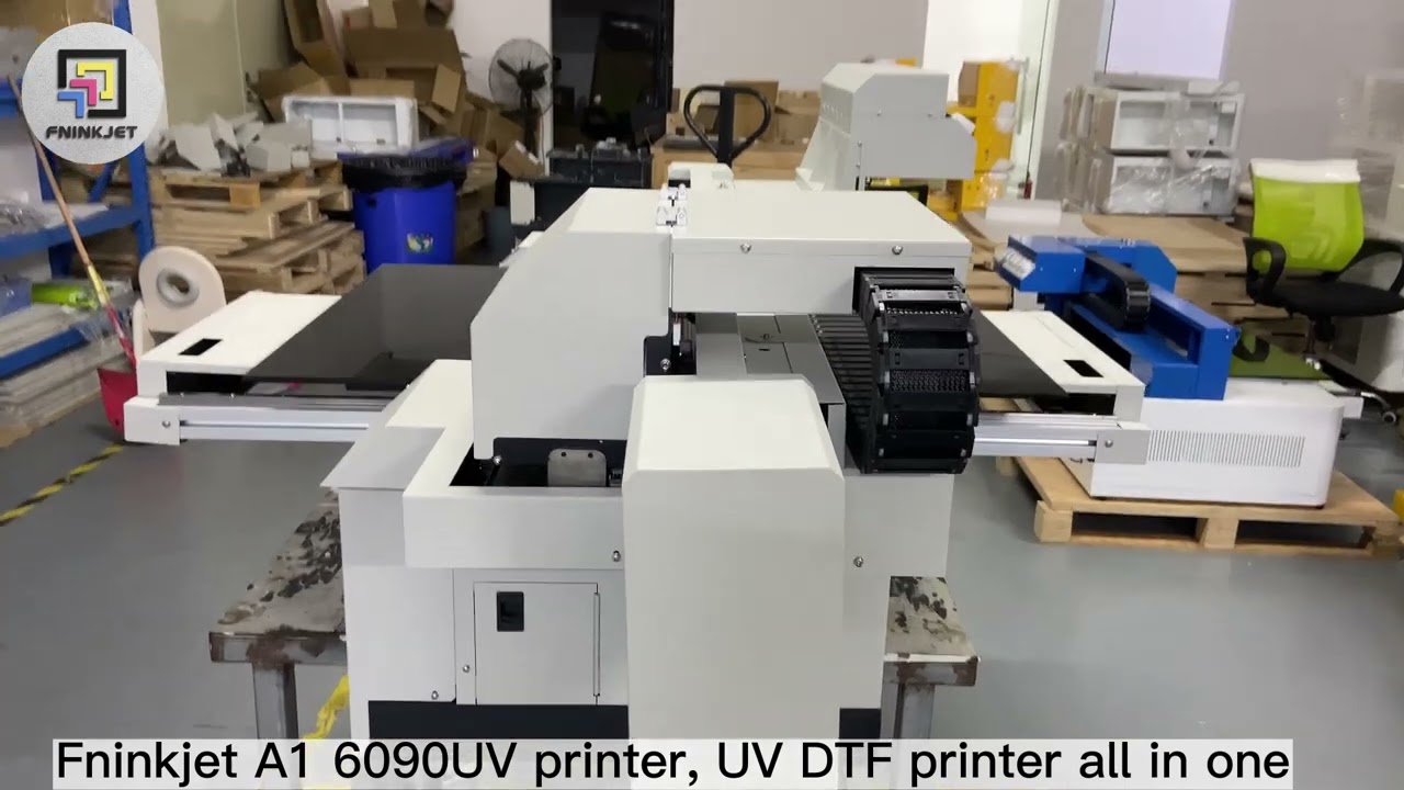 A1 uv flatbed printer 6090 uv printer uv dtf printer CMYK+white+varnish