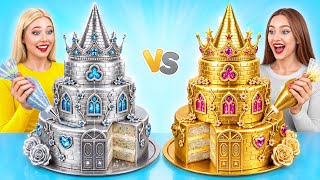 Cake Decorating Challenge Gold vs Silver | Kitchen Hacks and Recipes by Multi DO Challenge