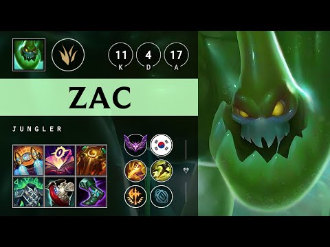 Zac Jungle vs Nocturne - KR Master Patch 25.S1.3