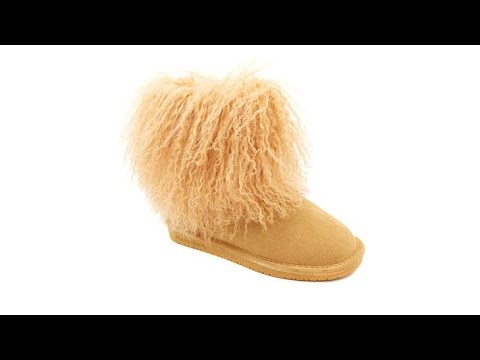 BEARPAW Boo Suede and Curly Lamb Boot