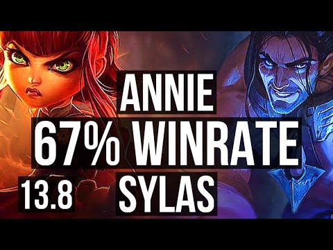 ANNIE vs SYLAS (MID) | 67% winrate, 11/3/8, Godlike | KR Grandmaster | 13.8