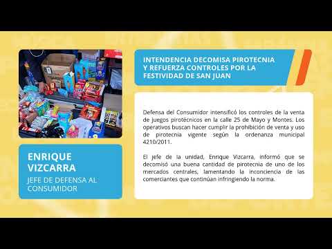 Intendencia decomisa pirotecnia y refuerza controles por la festividad de San Juan