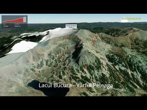 Lacul Bucura - Vârful Peleaga  ∆ hiking trails ∆ 3d-trail.com/romania/