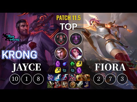 RNW KronG Jayce vs Fiora Top - KR Patch 11.5
