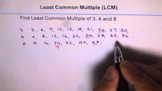 LCM of Three Numbers By Repeated Division