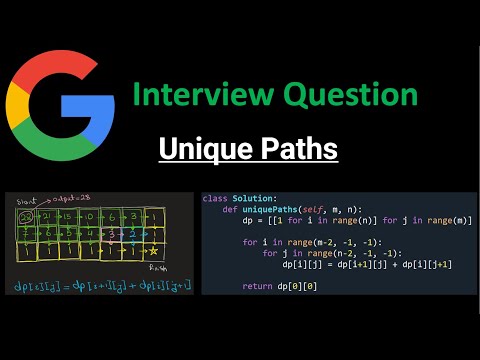 Unique Paths Dynamic Programming Bottom Up Approach Python