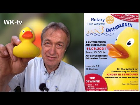 Entenrennen am 11.09.2021 in Wittstock für den guten Zweck I Rotary Club initiiert Charity-Event