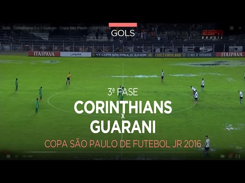 Gols - Corinthians 2 x 1 Guarani - Copa São Paulo - 12/01/2016
