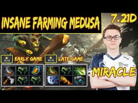 Miracle - Insane Farming Medusa Middle Lane - Dota 2