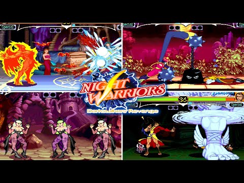 Night Warriors Darkstalkers Revenge: All 36 ES Super Moves