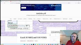 Download the video "Excel SumIF() and CountIF() statements"