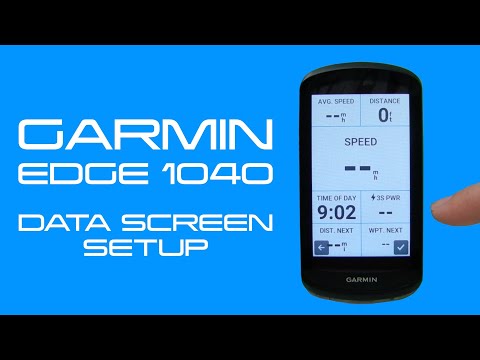 Garmin Edge 1040 Data Screen Setup