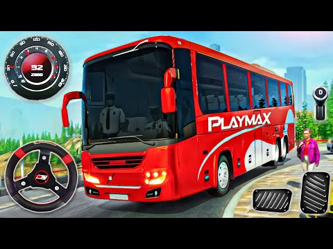 US Offroad Bus Driving Simulator 2018 - Red Bus Driving Mountain Road - Android GamePlay