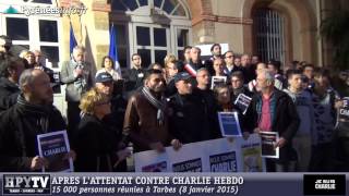preview picture of video '[TARBES] 15 000 pour Charlie Hebdo (8 janvier 2015)'