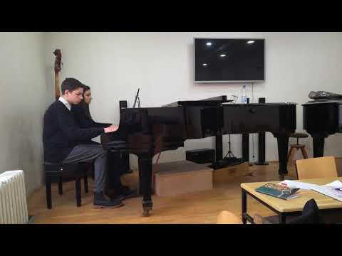 J. Brahms - Hungarian Dance no.5, Gabiana Stoimenov-Marko Naskovski, age 15, 4 hands piano