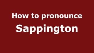 How to pronounce Sappington