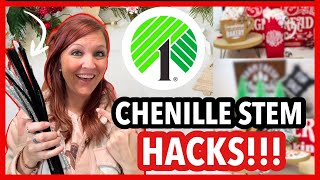 🎄YOU WON'T BELIEVE WHAT I MADE USING CHENILLE STEMS | DOLLAR TREE CHRISTMAS DIYS | MYSTERY BOX 2025