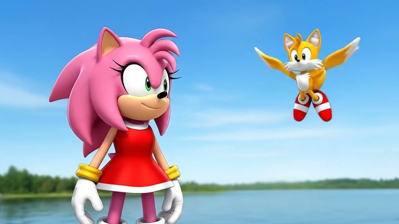 Sonic in South Sudan 🌤️⚡ | Sky Mirror Lake Adventure | Stunning AI Sonic Animation