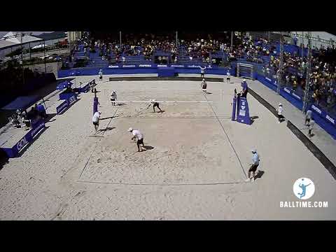 SEMIFINAL: George/Andre BRA 2x1 Mol, H./Berntsen NOR 2-1 (19-21, 21-18, 15-13)