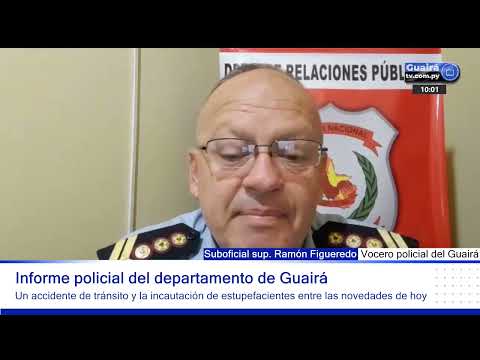 Informe policial del departamento de Guairá