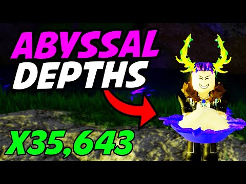 I got x35,643 LUCK in ABYSSAL DEPTHS in Prospecting! (Roblox)