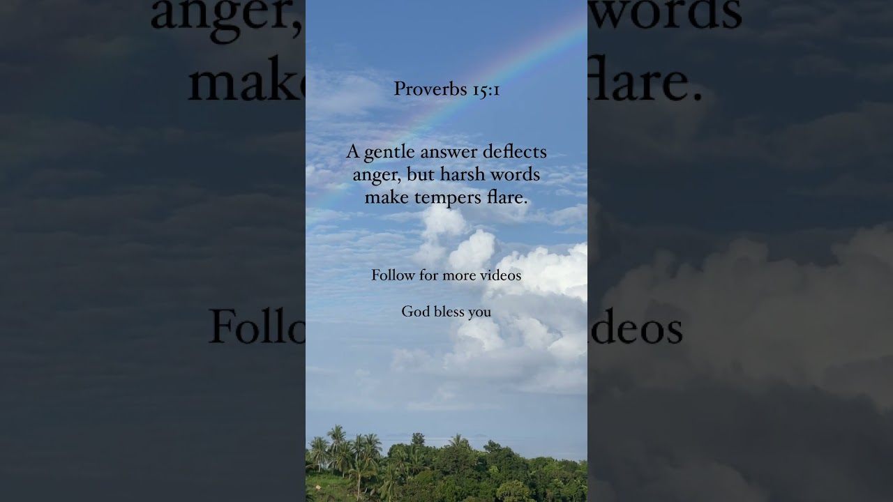 A Gentle Answer | Proverbs 15:1 | Bible Verse #shorts #jesus #inspiration #peace