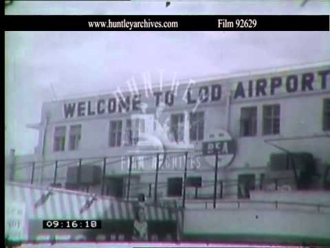 Lod Airport exterior. Archive film 92629
