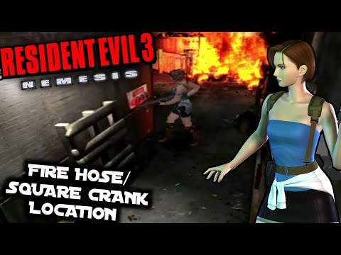 Resident Evil 3 Nemesis Square Crank/Fire Hose Location