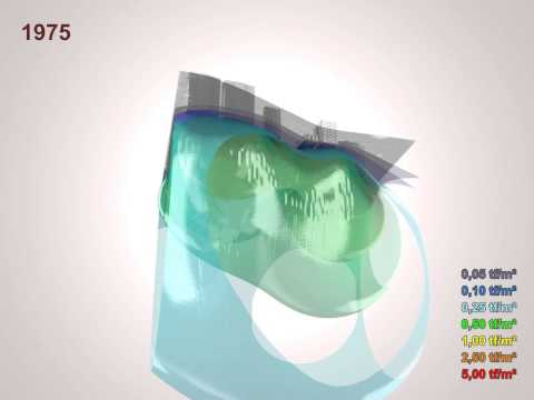 Bulbos de tensões em Boa Viagem, 1975. (Boussinesq)