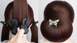 Claw Clip Hairstyle | Easy And Elegant Bun Hairstyle For Wedding Guest | Beautiful Bun Hairstyle