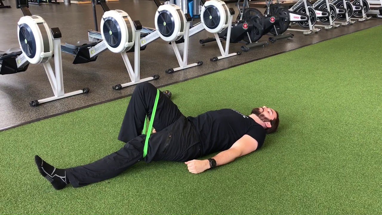 Banded Single Leg Glute Bridge