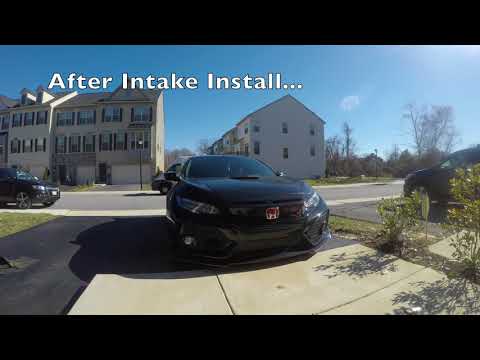 2017 Civic Type R Before & After Sounds of Injen Intake Install