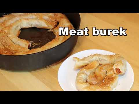 Burek with Ground Meat | Phyllo Pastry Burek with Beef | Burek Recipe - Burek cu carne