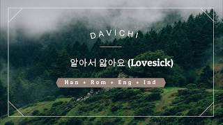 [Han+Rom+Engsub +indosub] 알아서 앓아요   Love Sick - Davichi