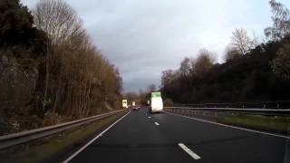 Winter Drive From Leuchars To Dundee Scotland