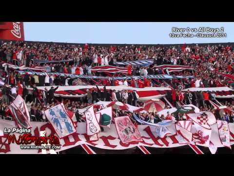 "River vs All Boys - Que dejen la vida por estos colores" Barra: Los Borrachos del Tablón • Club: River Plate