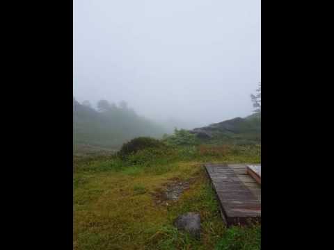 Video of the distance between the shelter and the outdoor toilet. (Also, pretty lovely views!)