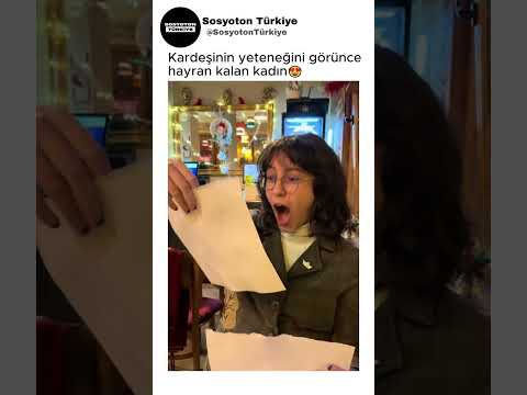 Birbirlerini Çizerken Kardeşinin Çizimine Hayran Kalan Kadın💖