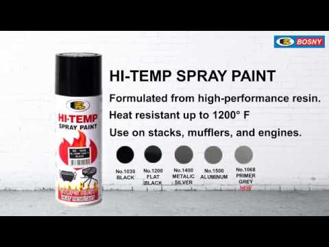 Diapositiva 4 - BOSNY PINTURA EN SPRAY ALTA TEMPERATURA NEGRO MATE (FLAT BLACK) 1200GF SB-1200 (vídeo)