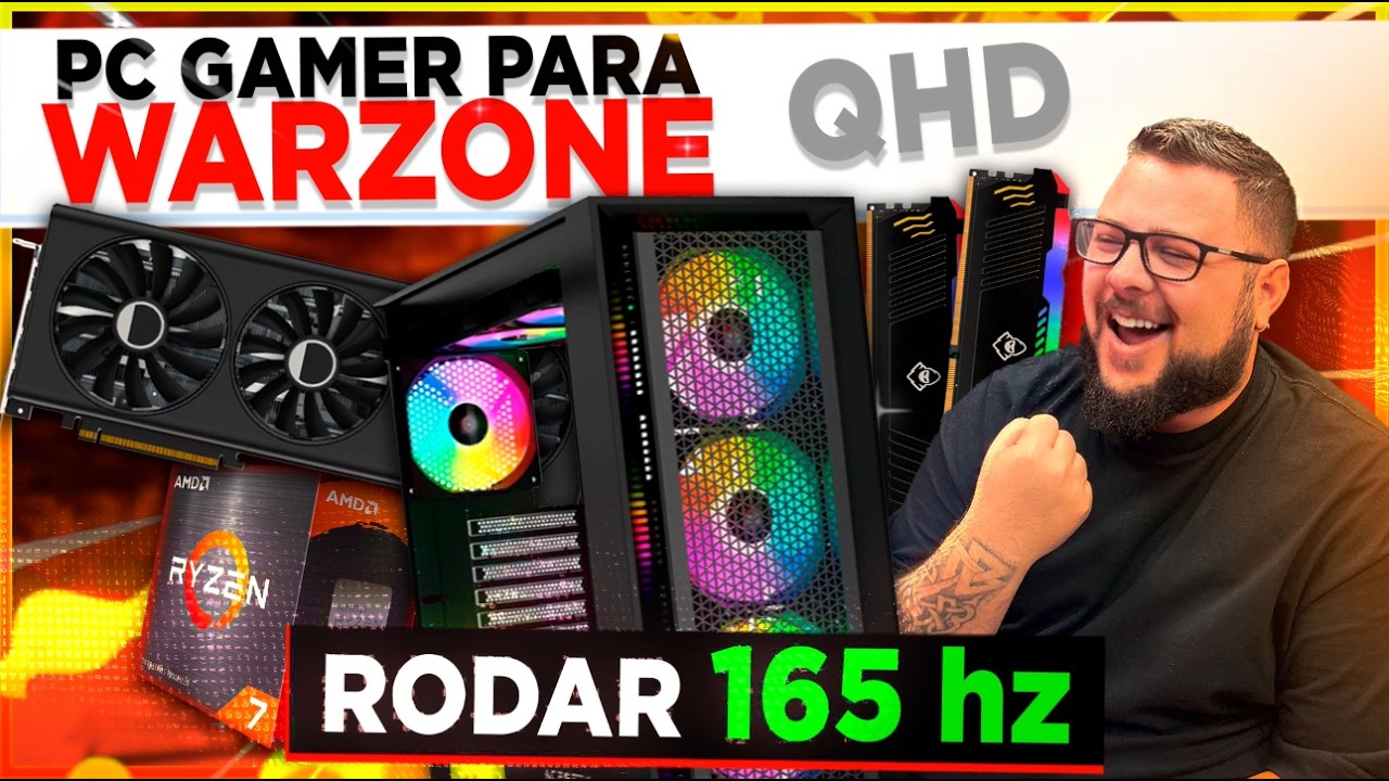 Montamos o PC GAMER Perfeito para WARZONE a 165Hz em QHD (Estavel e com Qualidade)