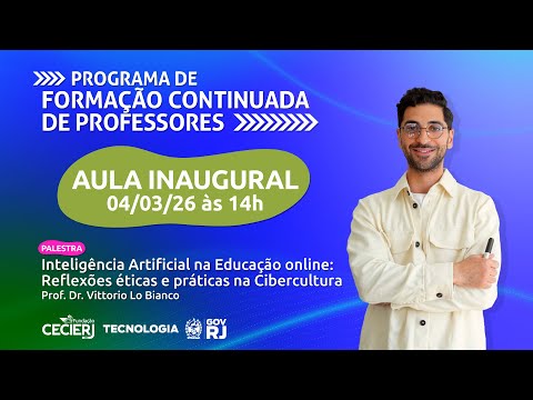 Aula inaugural do programa de formação continuada de professores