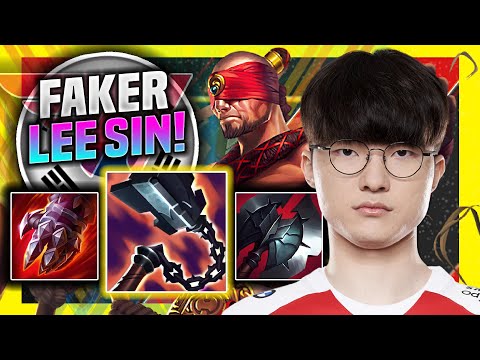 FAKER IS SO CLEAN WITH LEE SIN! - T1 Faker Plays Lee Sin Jungle vs Lucian! | Season 11