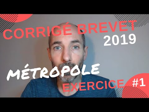 Corrigé Brevet MATHS 2019 Métropole Exercice #1